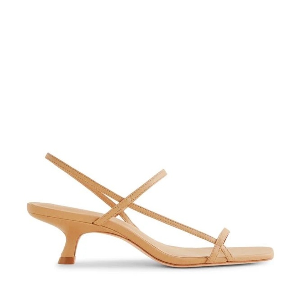 Reformation Serenity Bare Kitten Heel Sandal In Buff Tan Size 7.5 - Picture 7 of 13